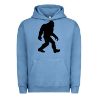 Pigment Pebble Blue bigfoot in black design Urban Hoodie - artisFamous