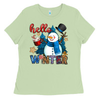 Matcha hello winter Ladies Tee - OliviaCreatesArt