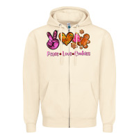 Sandshell peace love cookies Zipper Hoodie - AdoDesignShop