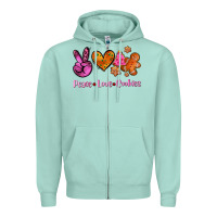 Seafoam peace love cookies Zipper Hoodie - AdoDesignShop