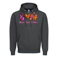 Smoke peace love cookies Zipper Hoodie - AdoDesignShop