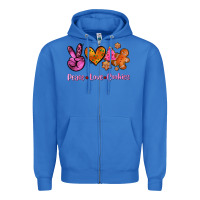 True Royal peace love cookies Zipper Hoodie - AdoDesignShop