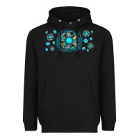 Black turquoise gemstone sunflower Heavyweight Hoodie - JahusDesignShop