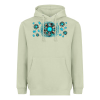 Matcha turquoise gemstone sunflower Heavyweight Hoodie - JahusDesignShop