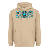 Mushroom turquoise gemstone sunflower Heavyweight Hoodie - JahusDesignShop