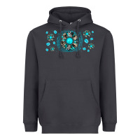 Smoke turquoise gemstone sunflower Heavyweight Hoodie - JahusDesignShop
