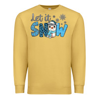 Antique Gold let it snow snowman coffee Premium Sweatshirt - JahusDesignShop
