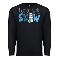 Black let it snow snowman coffee Premium Sweatshirt - JahusDesignShop