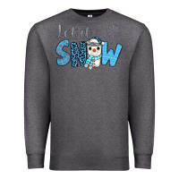 Charcoal Heather let it snow snowman coffee Premium Sweatshirt - JahusDesignShop
