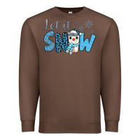 Chestnut let it snow snowman coffee Premium Sweatshirt - JahusDesignShop