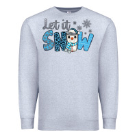 Heather Grey let it snow snowman coffee Premium Sweatshirt - JahusDesignShop