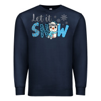 Navy let it snow snowman coffee Premium Sweatshirt - JahusDesignShop