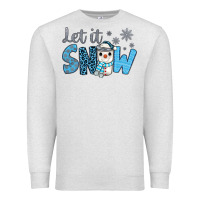 Oatmeal Heather let it snow snowman coffee Premium Sweatshirt - JahusDesignShop