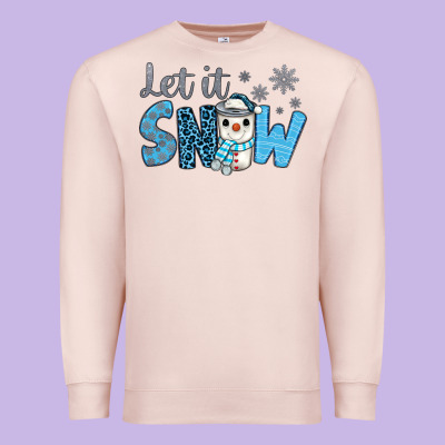 Let It Snow Snowman Coffee Premium Sweatshirt Designed By Jahusdesignshop