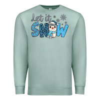 Seafoam let it snow snowman coffee Premium Sweatshirt - JahusDesignShop