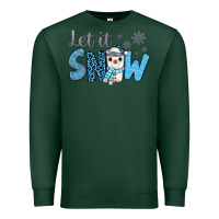 Sports Green let it snow snowman coffee Premium Sweatshirt - JahusDesignShop