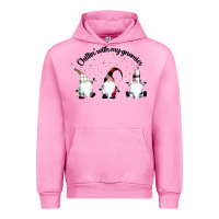 Fuchsia Pink chillin' with my gnomies for light Urban Hoodie - artisFamous