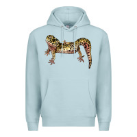 Blue Mist Gecko Lizard Illustrations Premium Hoodie - LillyAllenDesigns