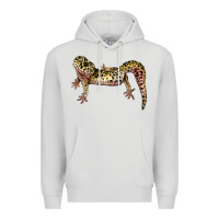 Dove Grey Gecko Lizard Illustrations Premium Hoodie - LillyAllenDesigns