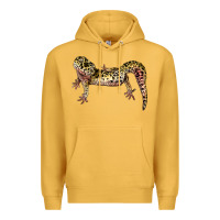 Mustard Gecko Lizard Illustrations Premium Hoodie - LillyAllenDesigns