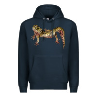 Navy Gecko Lizard Illustrations Premium Hoodie - LillyAllenDesigns