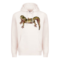 Pale Pink Gecko Lizard Illustrations Premium Hoodie - LillyAllenDesigns
