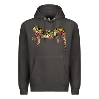 Smoke Gecko Lizard Illustrations Premium Hoodie - LillyAllenDesigns