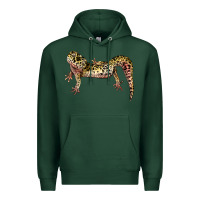 Sports Green Gecko Lizard Illustrations Premium Hoodie - LillyAllenDesigns