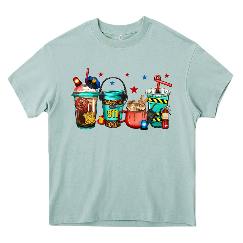 911 Police Firefighter Dispatcher Heavy Core Tee by Jasminsmagicworld | Teevron
