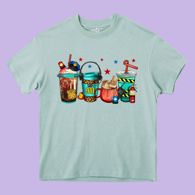 911 Police Firefighter Dispatcher Heavy Core Tee Designed By Jasminsmagicworld