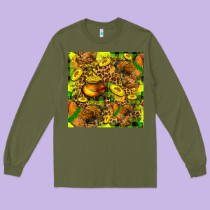 St. Patrick's Chicken With Pot Of Gold Long Sleeve Tee Designed By Fadigitalartstudio