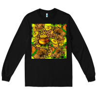 Black St. Patrick's Chicken With Pot Of Gold Long Sleeve Tee - FaDigitalArtStudio