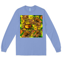 Colony Blue St. Patrick's Chicken With Pot Of Gold Long Sleeve Tee - FaDigitalArtStudio