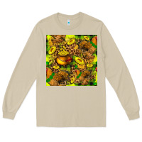 Mushroom St. Patrick's Chicken With Pot Of Gold Long Sleeve Tee - FaDigitalArtStudio