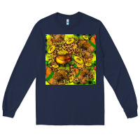 Navy St. Patrick's Chicken With Pot Of Gold Long Sleeve Tee - FaDigitalArtStudio
