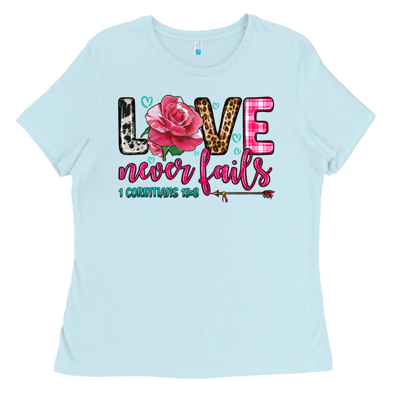 Love Never Fails Ladies Tee by OliviaCreatesArt | Teevron