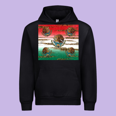 Mexican Flag Urban Hoodie Designed By Ranaportraitstore