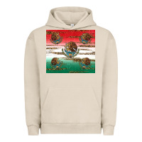 Pigment French Oak Mexican Flag Urban Hoodie - RanaPortraitStore