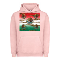 Pigment Salmon Mexican Flag Urban Hoodie - RanaPortraitStore