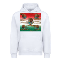 White Mexican Flag Urban Hoodie - RanaPortraitStore