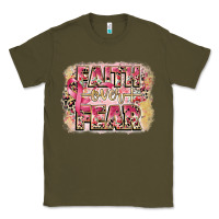 Army Green faith over fear breast cancer 12 inches 300 dpi Classic Tee - CowGirlArtShop