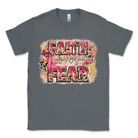 Charcoal Heather faith over fear breast cancer 12 inches 300 dpi Classic Tee - CowGirlArtShop