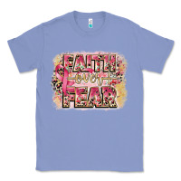 Colony Blue faith over fear breast cancer 12 inches 300 dpi Classic Tee - CowGirlArtShop