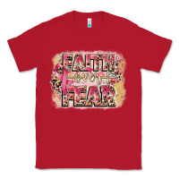 Red faith over fear breast cancer 12 inches 300 dpi Classic Tee - CowGirlArtShop