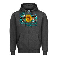 Charcoal Heather with god all things are possible sunflower Zipper Hoodie - AdoDesignShop
