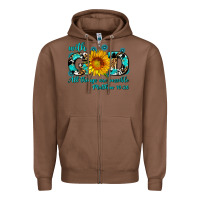 Chestnut with god all things are possible sunflower Zipper Hoodie - AdoDesignShop