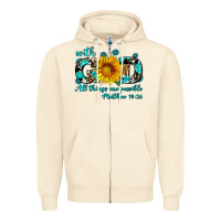 With God All Things Are Possible Sunflower Zipper Hoodie | Teevron