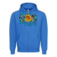 True Royal with god all things are possible sunflower Zipper Hoodie - AdoDesignShop