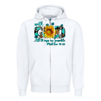 White with god all things are possible sunflower Zipper Hoodie - AdoDesignShop