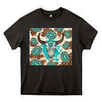 Asphalt gemstone bull skull leopard Heavy Core Tee - TumblerDesignByShophia